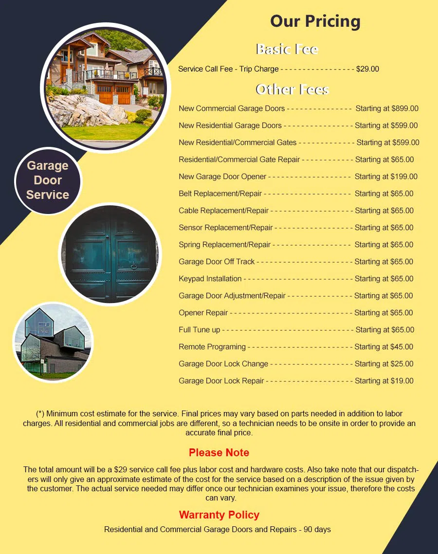 Elite Garage Door Service Willowbrook, IL 630-463-9042 - pricelist6